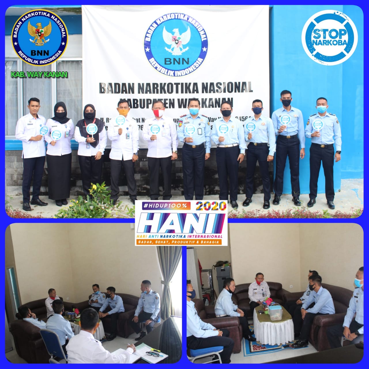 Perihal : UPACARA PERINGATAN HARI ANTI NARKOTIKA INTERNASIONAL TAHUN 2020 SECARA VIRTUAL DI BNN KABUPATEN WAY KANAN Perihal : UPACARA PERINGATAN HARI ANTI NARKOTIKA INTERNASIONAL TAHUN 2020 SECARA VIRTUAL DI BNN KABUPATEN WAY KANAN