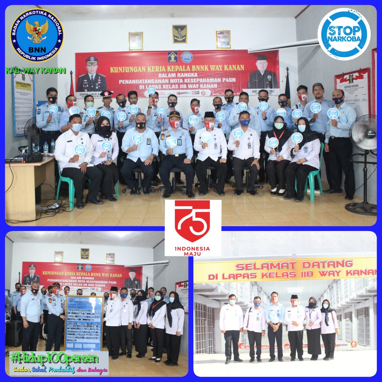 KUNJUNGAN SILATURAHMI DAN PENANDATANGANAN NOTA KESEPAHAMAN ANTARA BNN KABUPATEN WAY KANAN DENGAN LAPAS KELAS IIB DAN KABUPATEN WAY KANAN KUNJUNGAN SILATURAHMI DAN PENANDATANGANAN NOTA KESEPAHAMAN ANTARA BNN KABUPATEN WAY KANAN DENGAN LAPAS KELAS IIB DAN KABUPATEN WAY KANAN