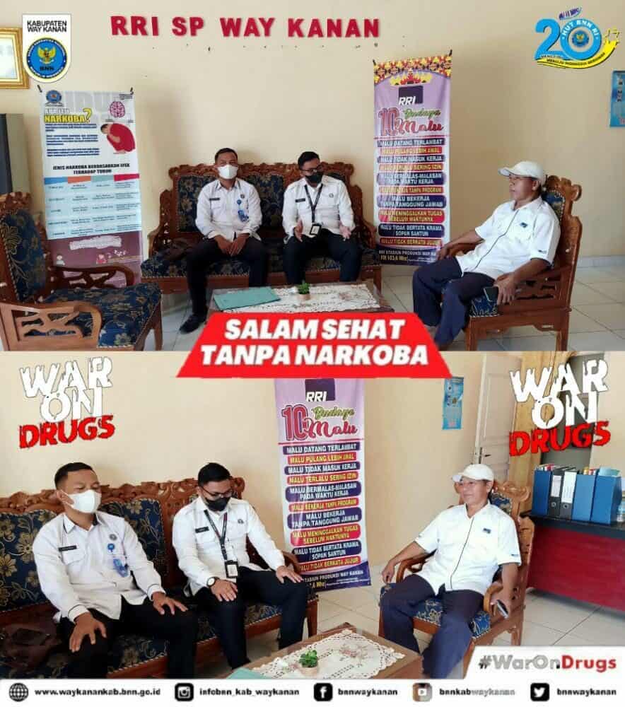 Koordinasi P4GN BNN Kabupaten Way Kanan dengan SP RRI Kabupaten Way Kanan Koordinasi P4GN BNN Kabupaten Way Kanan dengan SP RRI Kabupaten Way Kanan
